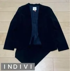 【即購入歓迎】INDIVI ノーカラー　ジャケット パンツスーツ セットアップ