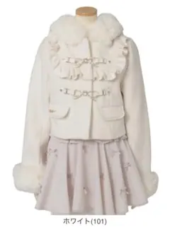 【美品】LIZ LISA ビジューリボンショートフードコート ホワイト LIZLISA ビジューリボンショートフードコート ホワイト♥ - メルカリ