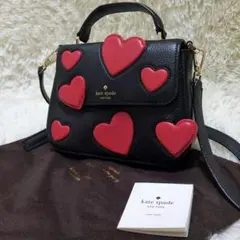 ✨美品✨ kate spade 海外限定品 ハートモチーフ バッグ レザー
