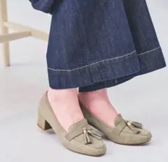 オリエンタルトラフィック　グリーン　タッセル　パンプス　5cm 41