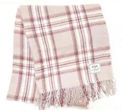 JILL by JILLSTUART チェック柄マフラー　ピンク　×赤　大判
