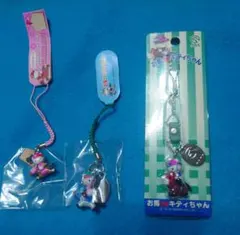 【レア】キティちゃんが馬に乗ったストラップと根付☆お馬ちゃん3点セット