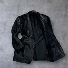 本革 ラムレザー テーラードジャケット 黒 LL相当 メンズ ヴィンテージ