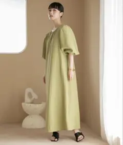 【LOWRYS FARM】チェックバルーンスリーブワンピース