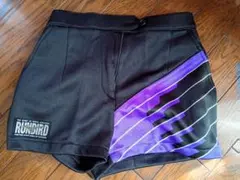 ミズノRUNDIRD黒×紫・卓球短パン・ショートパンツ１枚・ウエスト60
