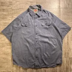 【80's】ラングラー　ワークシャツ　半袖シャツ　ヴィンテージシャツ　Lサイズ