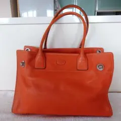 TOD’S トッズ ジレリ（Girelli） 本革 A4トートバッグ オレンジのサムネイル