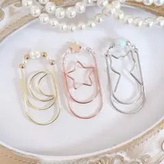 3点セット ペーパークリップ saving バインダー貯金 クリップ