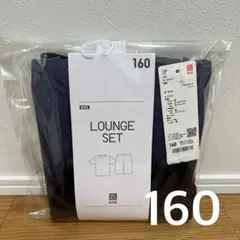 160 ユニクロ ルームセット ラウンジセット 半袖パジャマ グレー(黒)