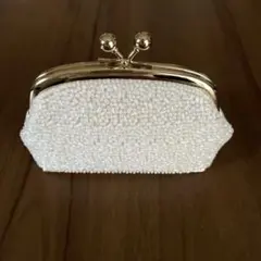 プレックス がま口 2WAY パーティー バッグ ポーチ ビーズ ビジュー