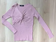 salire ピンク 長袖ニット