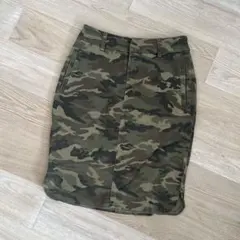 ★美品★BABYLONE　ストレッチタイトスカート 迷彩　アーミー