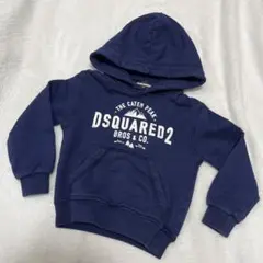 DSQUARED2 ヴィンテージ風プリントフーディトレーナーパーカー