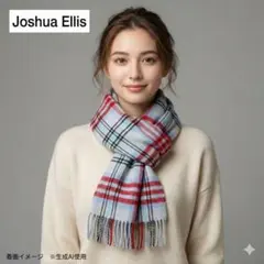 Joshua ellis ジョシュアエリス 中判ストール ウールカシミヤ 赤系