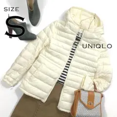 【美品】UNIQLOユニクロ ウルトラライトダウンジャケット フード付きSキナリ