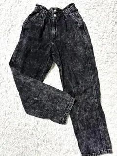 ウエストゴムデニム　イージーデニムパンツ　WEGO 黒　ブラックＬ