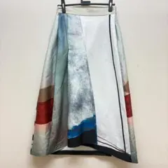 AMERI アメリ アート柄 フレアスカート ロングスカート