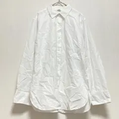 【ユニクロ】UNIQLO 長袖ブラウス シャツ レディースM 100%綿シンプルのサムネイル