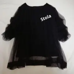 Stolaチュールレイヤード カットソー ブラック Fのサムネイル