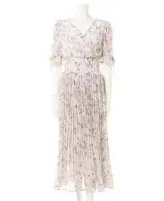INGNI イング 花柄シフォンカシュクールプリーツ／ワンピース　即購入可能
