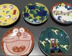 【未開封のものお届けします♪】九谷焼 ✖️ ドラえもん 豆皿 コンプリートセット ドラえもん 九谷焼 豆皿セット 5枚セット 食器 コラボ ギフト 日本製