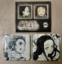 鬼滅の刃 台本表紙 スクエア缶バッジ 炭治郎 禰豆子 アクリルステッカー