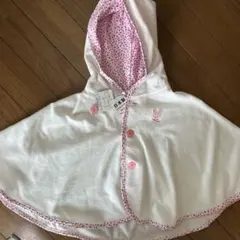 【新品タグ付き】miki house フード付きポンチョ 70-90