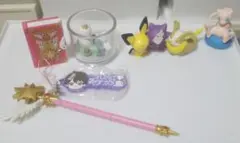 ccさくら　ポケモン　ニャンコ先生　アニメガチャガチャ8点セット