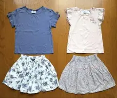 ペアレンツドリーム　半袖Tシャツ スカート ブラウス　4点セット　リバティのサムネイル