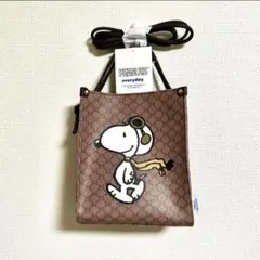 SNOOPY スヌーピ　ショルダーバッグ　グレージュ