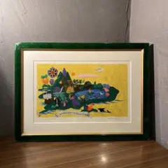 く*マ様 さかなクン さかなクン気球にのって デジタル版画 直筆サイン