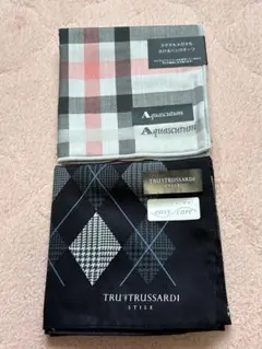 メンズハンカチ＆タオルハンカチ2枚組