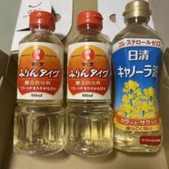 日の出 割烹みりんタイプ 2本、日清キャノーラ油 1本のサムネイル