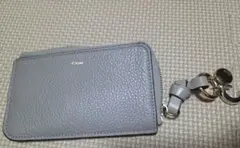 Chloe グレー レザー コインケース