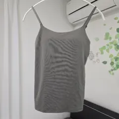 UNIQLO AIRism カップ付き ブラキャミソール カーキXS