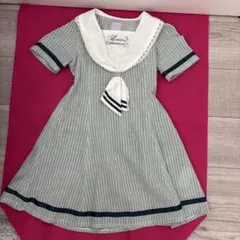 アクシーズファーム120 ストライプ セーラー襟ワンピース