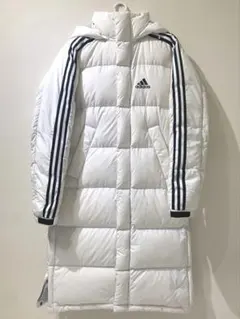 adidas ロングダウンジャケット ホワイト