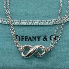 TIFFANY&Co.【極美品】インフィニティネックレスダブルチェーン 付属品付