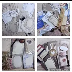 コラージュ素材　500ｇ 以上まとめ売り　おすそ分け　紙もの　ステッカー