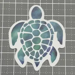 【QQQ-102】防水ステッカー ビーチ 海 南国 ハワイ ウミガメ ホヌ 海亀