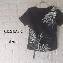 ま*！様 300円〜【美シルエット】ボタニカル柄 裾シャーリング 半袖Tシャツのサムネイル
