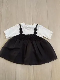 après les cours 黒いチュニックワンピース90cm