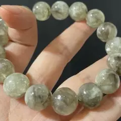 超美品　グリーンシルバーマイカブレスレット