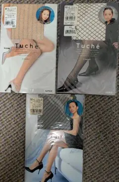 値下☆新品☆Tuche グンゼ☆メッシュ　ストッキング☆ M-Lサイズ 3点