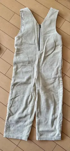 ストライプ Vネックオーバーオール