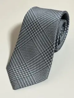 【美品】キャサリンハムネット ネクタイ グレンチェック シルク 日本製 グレーのサムネイル