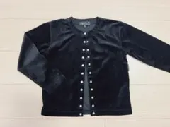 アニエスベー　カーディガン　黒　8ans 120 ベロア　フォーマル