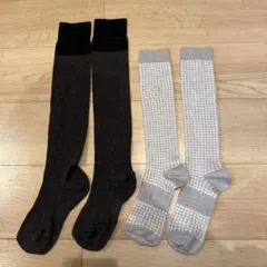 adidas ロングソックス チェック柄ソックス セット