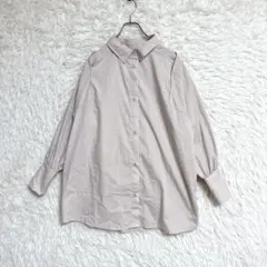 GRL グレイル 2Wayショルダーオープンシャツワンピース F ベージュ