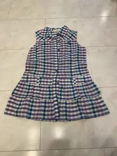 組曲　チェック柄ノースリーブチュニック TL